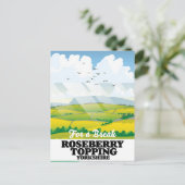 Reisposter Roseberry Topping Yorkshire Briefkaart (Staand voorkant)