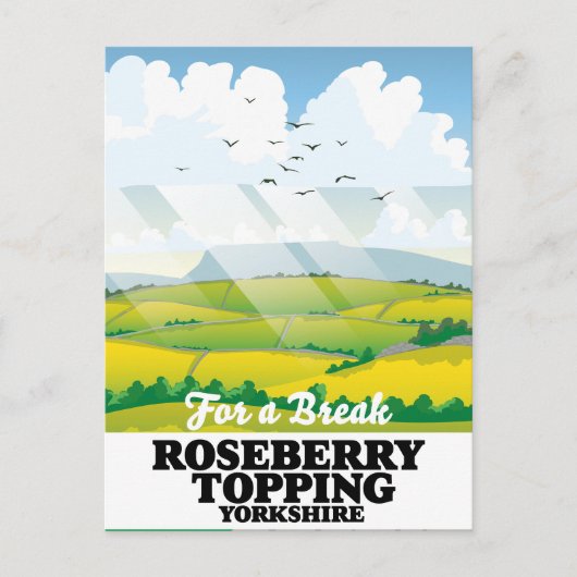 Reisposter Roseberry Topping Yorkshire Briefkaart (Voorkant)