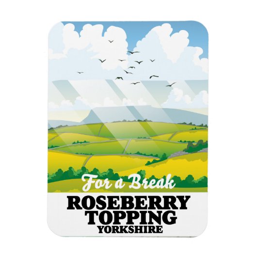 Reisposter Roseberry Topping Yorkshire Magneet (Verticaal)