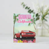 Reisposter Sacramento California Briefkaart (Staand voorkant)