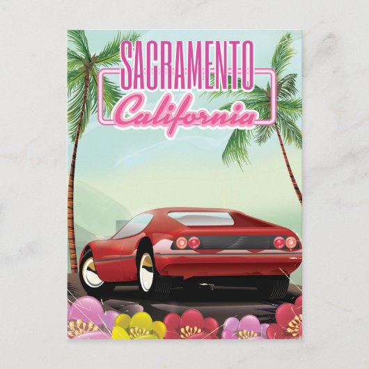 Reisposter Sacramento California Briefkaart (Voorkant)