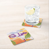 Reisposter Saint Lucia Cartoon. Kartonnen Onderzetters (Insitu)