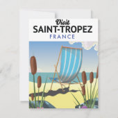 Reisposter Saint-Tropez Frankrijk (Achterkant)