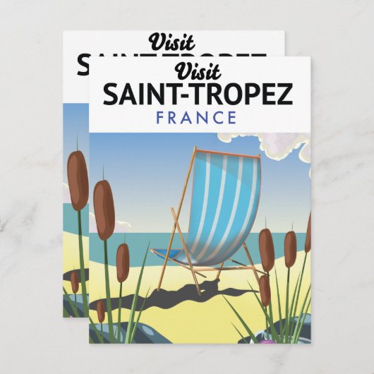 Reisposter Saint-Tropez Frankrijk (Voorkant / Achterkant)