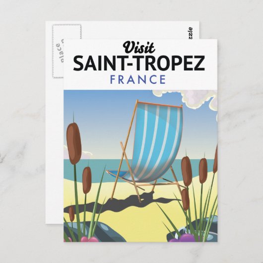Reisposter Saint-Tropez Frankrijk Briefkaart (Voorkant / Achterkant)