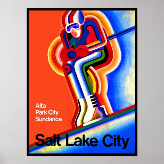 Reisposter Salt Lake City. Poster (Voorkant)