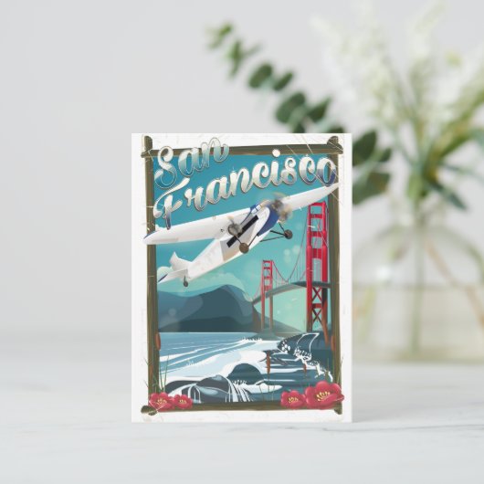 Reisposter San Francisco Briefkaart (Staand voorkant)