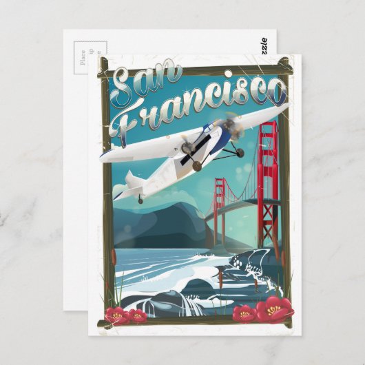 Reisposter San Francisco Briefkaart (Voorkant / Achterkant)