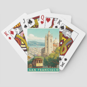 Reisposter San Francisco uit het verleden Pokerkaarten