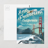 Reisposter San Francisco Vacation Briefkaart (Voorkant / Achterkant)