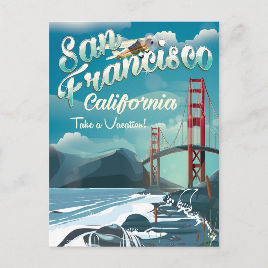 Reisposter San Francisco Vacation Briefkaart (Voorkant)