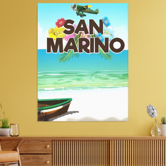 Reisposter San Marino Beach Canvas Afdruk (Insitu (Woonkamer))