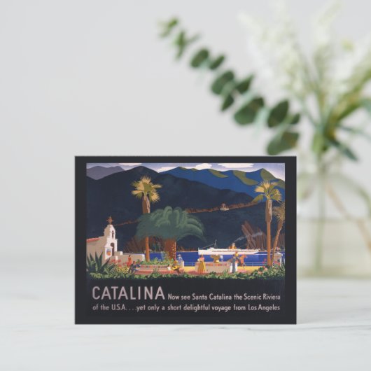 Reisposter - Santa Catalina Island, Californië Briefkaart (Staand voorkant)