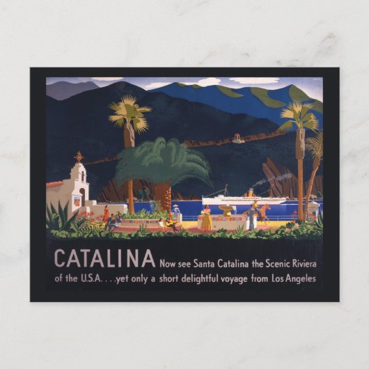 Reisposter - Santa Catalina Island, Californië Briefkaart (Voorkant)