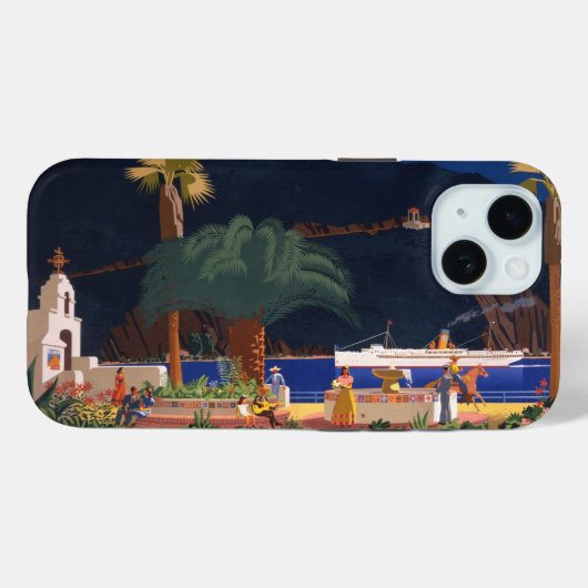 Reisposter - Santa Catalina Island, Californië Case-Mate iPhone Case (Achterkant (horizontaal))