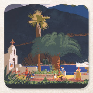 Reisposter - Santa Catalina Island, Californië Kartonnen Onderzetters