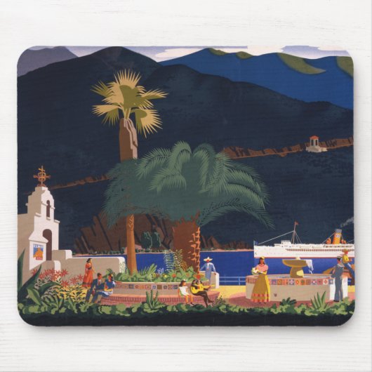 Reisposter - Santa Catalina Island, Californië Muismat (Voorkant)