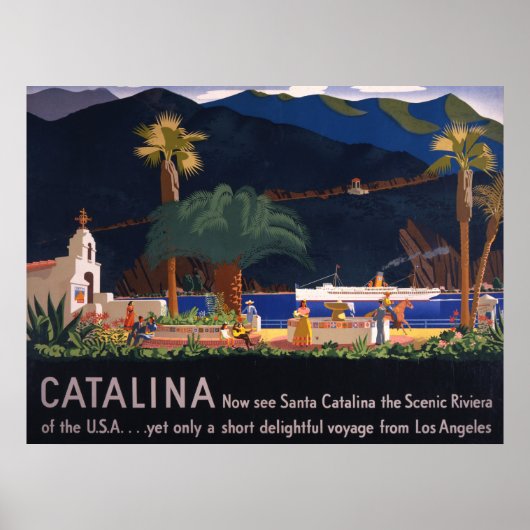 Reisposter - Santa Catalina Island, Californië Poster (Voorkant)