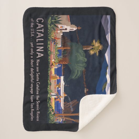 Reisposter - Santa Catalina Island, Californië Sherpa Deken (Voorkant)