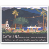 Reisposter - Santa Catalina Island, Californië Sticker (Voorkant)