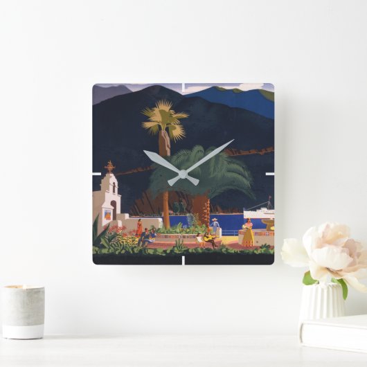Reisposter - Santa Catalina Island, Californië Vierkante Klok (Huis)