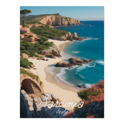 Reisposter Sardinië Italië Perfect Poster (Voorkant)