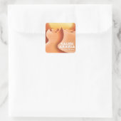 Reisposter Saudi-Arabië Per Vliegtuig Vierkante Sticker (Tas)