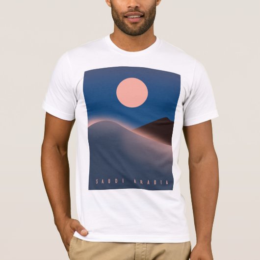 Reisposter Saudi-Arabië. T-shirt (Voorkant)