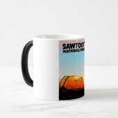 Reisposter Sawtooth National Forest Magische Mok (Voorkant links)
