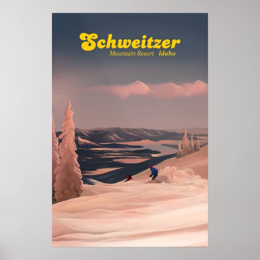 Reisposter Schweitzer Mountain Resort Poster (Voorkant)