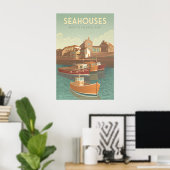 Reisposter Seahouses Northumberland Poster (Thuiskantoor)
