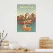Reisposter Seahouses Northumberland Poster (Keuken)