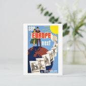 reisposter "See Europe Next" Briefkaart (Staand voorkant)