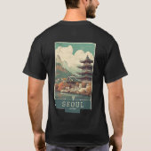 Reisposter Seoul Zuid-Korea T-shirt (Achterkant)
