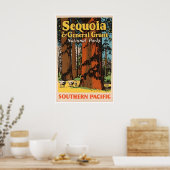 Reisposter Sequoia National Park Californië Poster (Keuken)