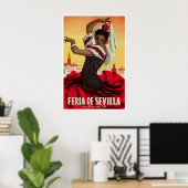 Reisposter Sevilla Spanje Print Spaanse Kunst (Thuiskantoor)