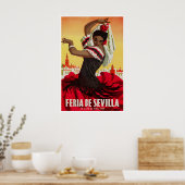 Reisposter Sevilla Spanje Print Spaanse Kunst (Keuken)