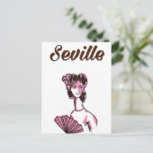 Reisposter Sevilla Spanje vintage Briefkaart (Staand voorkant)