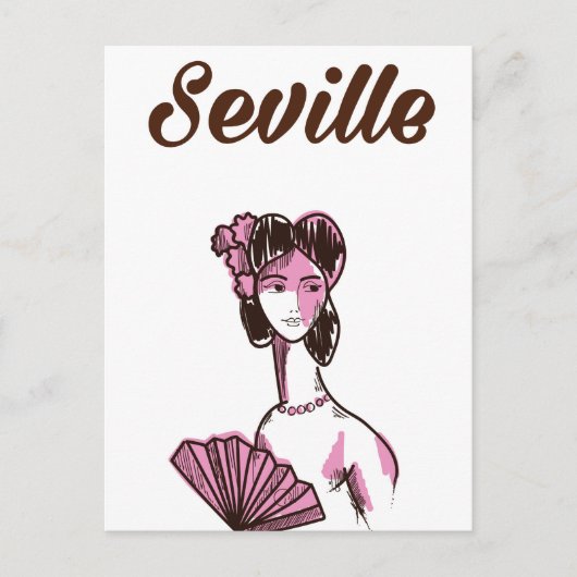 Reisposter Sevilla Spanje vintage Briefkaart (Voorkant)