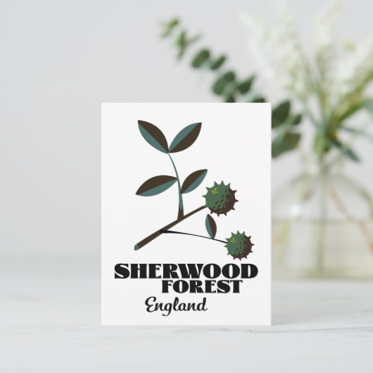 Reisposter Sherwood Forest England Briefkaart (Staand voorkant)