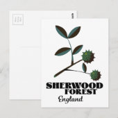 Reisposter Sherwood Forest England Briefkaart (Voorkant / Achterkant)