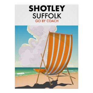 Reisposter Shotley Suffolk-strand Perfect Poster