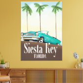 Reisposter Siesta Key Florida Canvas Afdruk (Insitu (Woonkamer))