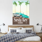 Reisposter Siesta Key Florida Canvas Afdruk (Insitu (Slaapkamer))