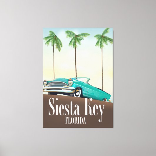 Reisposter Siesta Key Florida Canvas Afdruk (Voorkant)