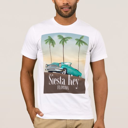 Reisposter Siesta Key Florida T-shirt (Voorkant)