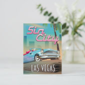 Reisposter Sin city Las Vegas Briefkaart (Staand voorkant)