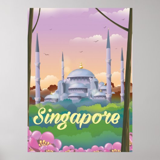 Reisposter Singapore-moskee Poster (Voorkant)