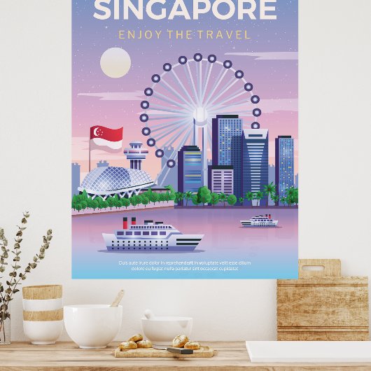 reisposter singapore poster (Keuken)