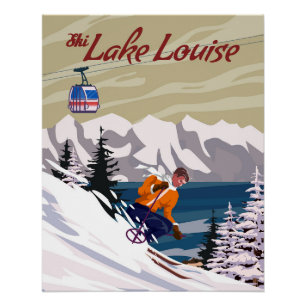 Reisposter Ski Canadian Lake Louise resort Perfect Poster